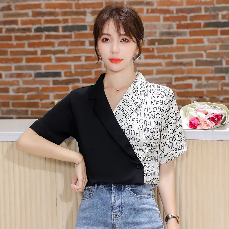 Áo Sơ Mi Ngắn Tay Thời Trang Mùa Hè Phong Cách Hàn Quốc 2022 Dành Cho Nữ