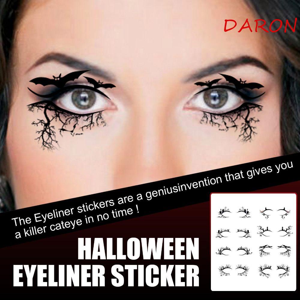 Set 8 Cặp Hình Xăm Dán Mắt Nhện Phong Cách Halloween Độc Đáo