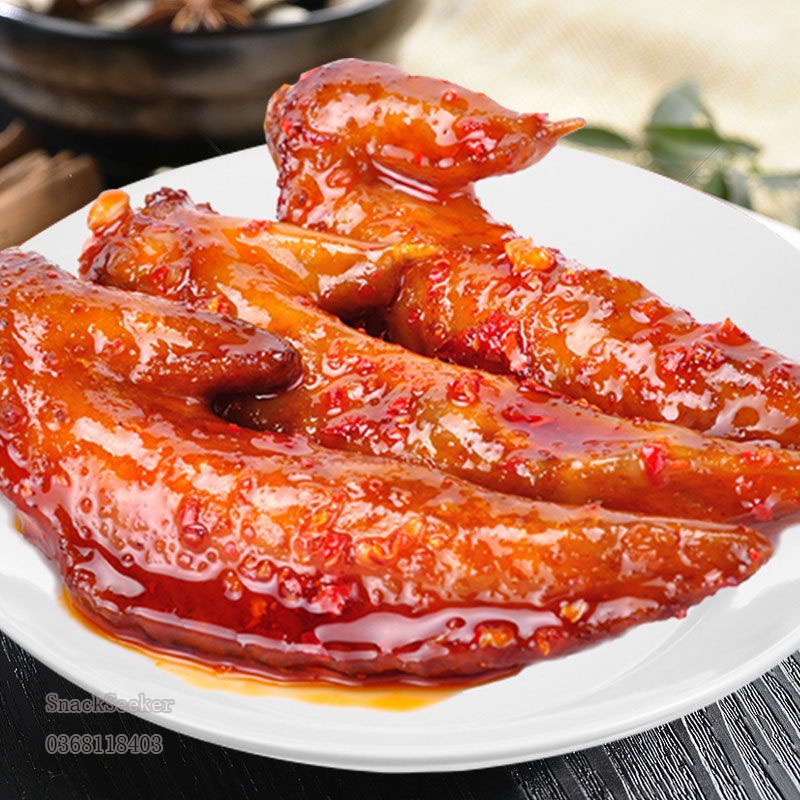 CÁNH GÀ SỐT-ĂN VẶT TRUNG QUỐC-SNACKSEEKER-Cánh gà cay dai siêu ngon