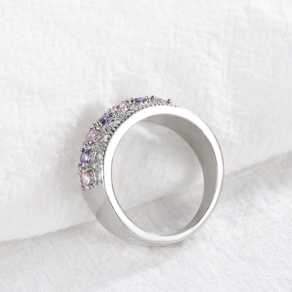 Nhẫn Hợp Kim Đính Pha Lê Nhân Tạo Thời Trang