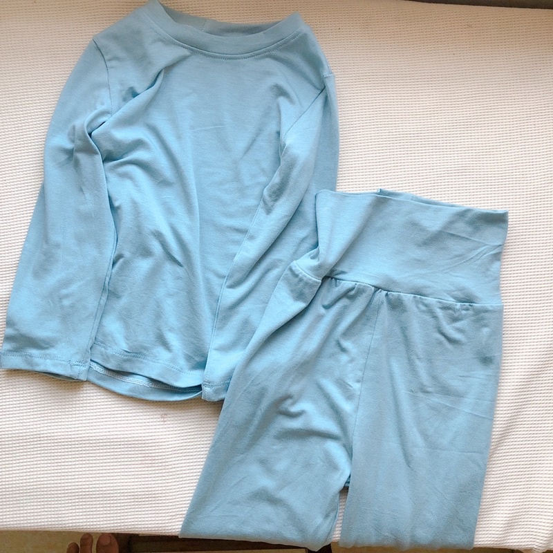 Bộ dài tay mặc nhà chất liệu cotton lụa siêu mềm cho bé