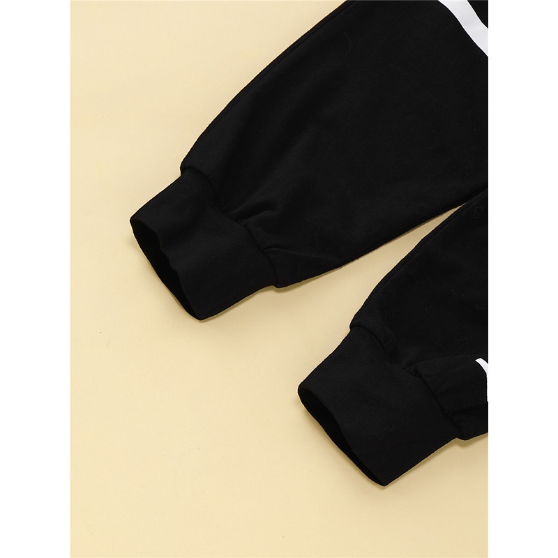 Quần thể thao Mikrdoo màu đen thời trang mùa thu cho trẻ nhỏ