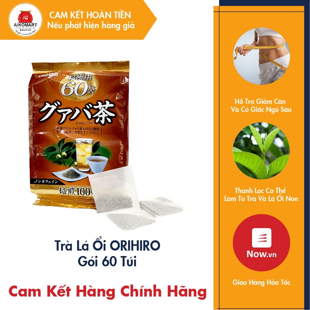 Trà Lá Ổi ORIHIRO Nhật Bản Gói 60 Túi