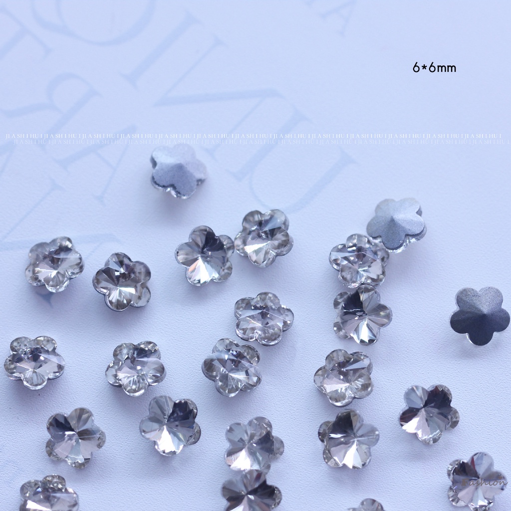 Bán Sỉ mei jia Zulan Phụ Kiện Trang Sức Móng Tay DIY Hình Hoa Trắng Ngôi Sao jian di Zulan Nổi Bật shan Zulan