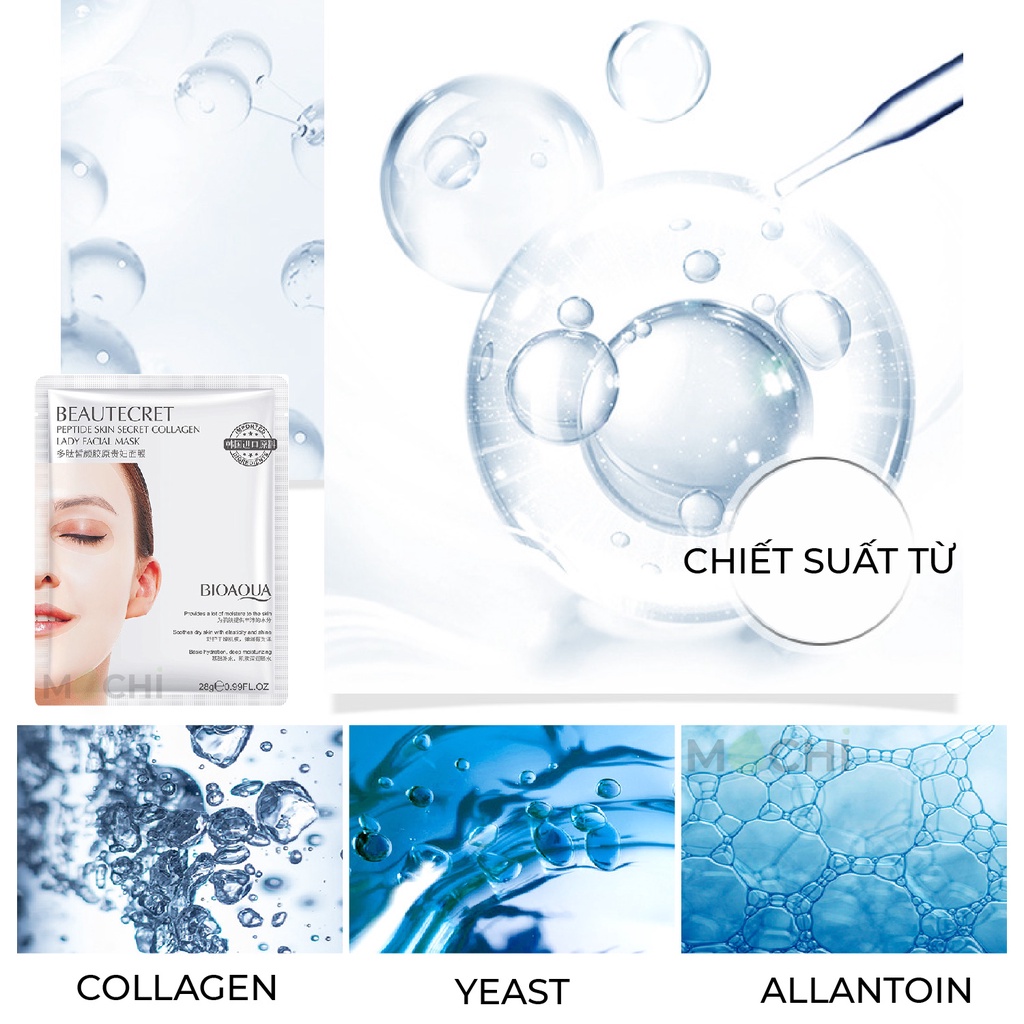 Mặt Nạ Thạch Collagen Vàng 24K Mask Thủy Tinh Bioaqua Dưỡng Trắng Da Cấp Ẩm l Nâng Cơ Ngừa Mụn Nội Địa Trung MOCHI SHOP