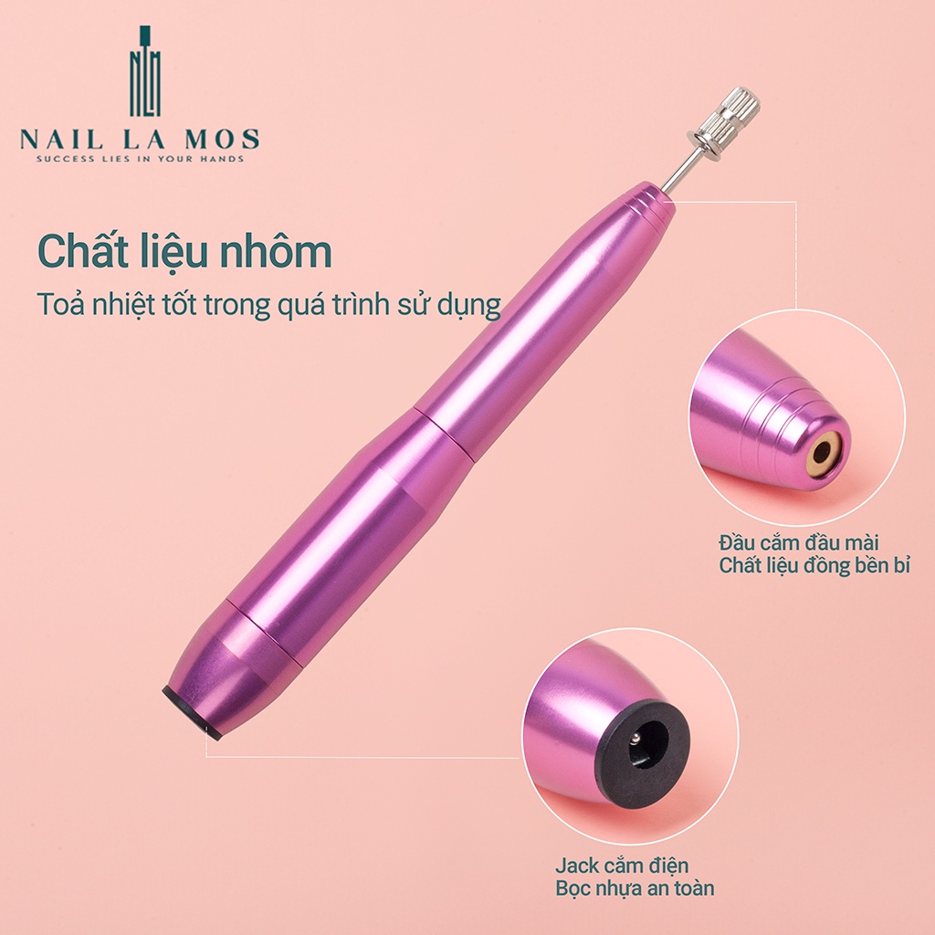 Máy mài móng nail - Máy mài cầm tay thiết kế hợp kim nhôm sang chảnh, tiện lợi cho nail salon (bảo hành 1 tháng)