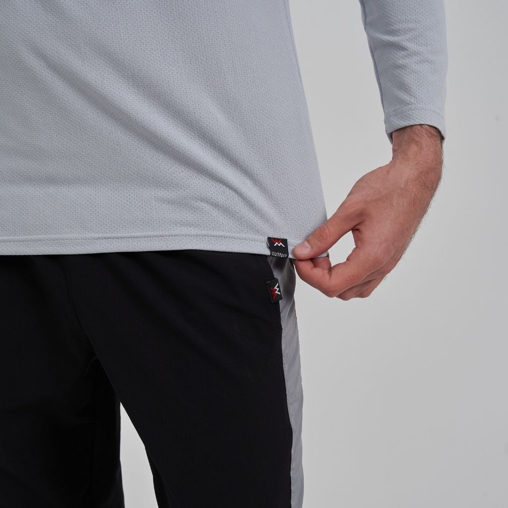 Áo thun có cổ dài tay trơn thể thao nam chất liệu cao cấp | BigBuy360 - bigbuy360.vn