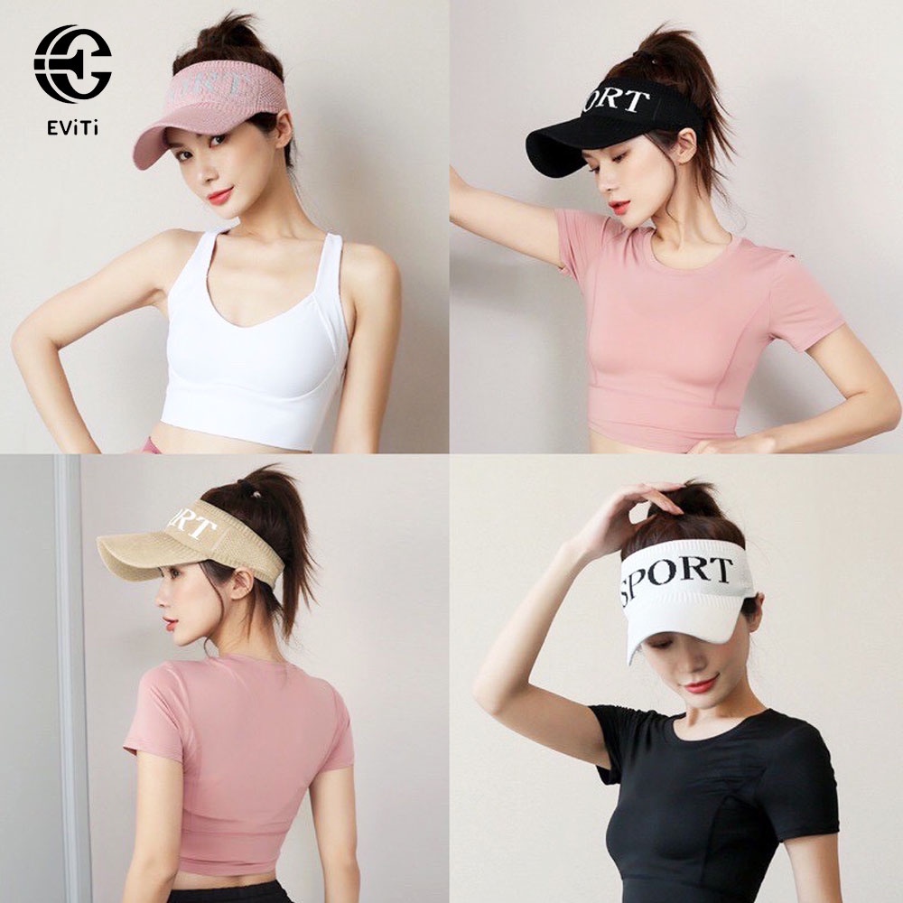 Mũ lưỡi trai nửa đầu SPORT - Nón kết thể thao thời trang - Phù hợp cho các bạn nữ đi chơi, tập thể dục, đi biển