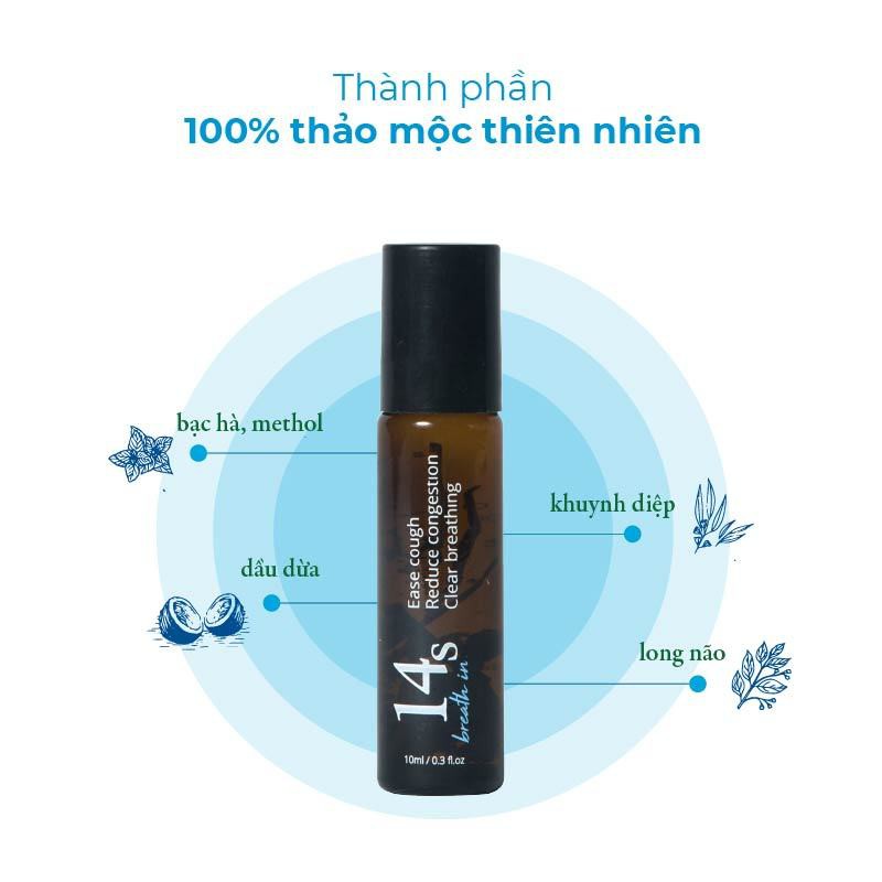 Tinh dầu lăn 2 trong 1 14S 14S1292 Breath In 10ml