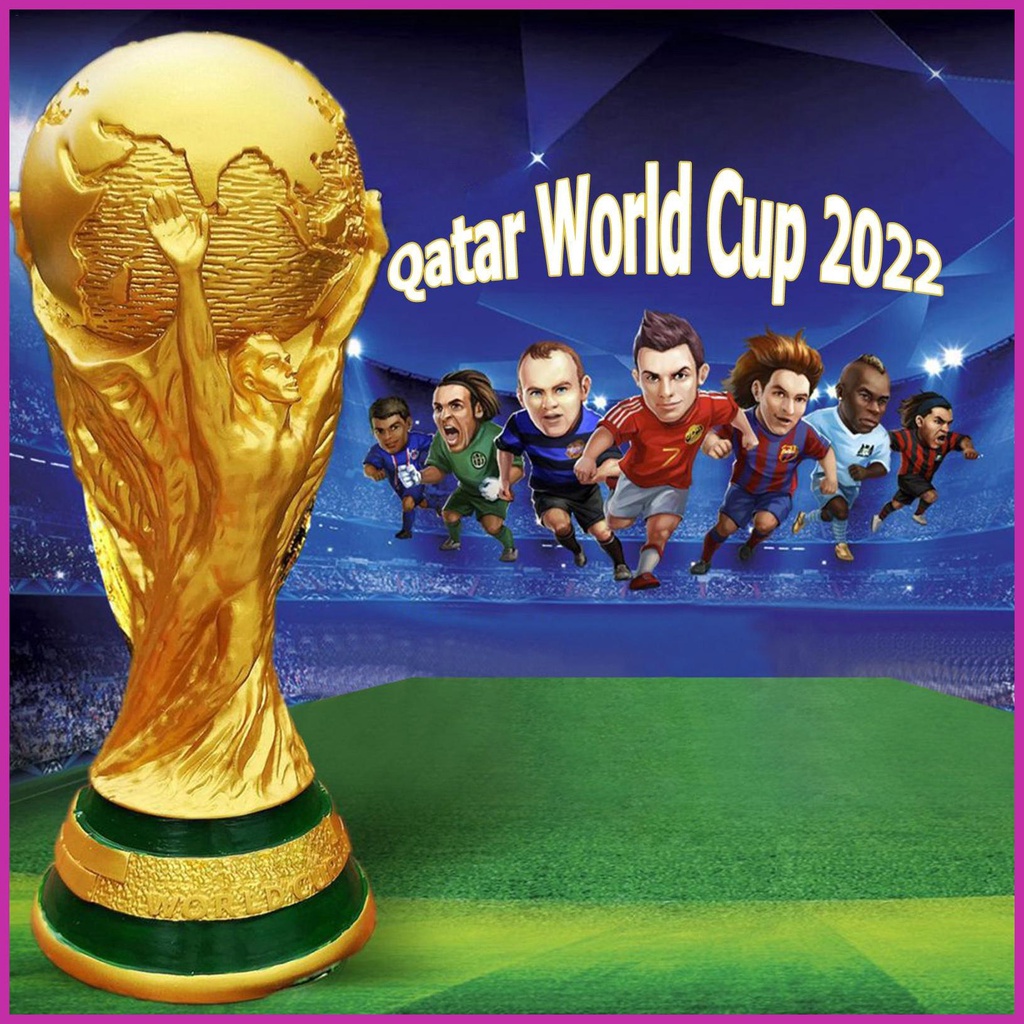 Mô Hình Cúp Bóng Đá Bằng Nhựa Resin 13/21/27/36cm 2022 Dùng Để Trang Trí