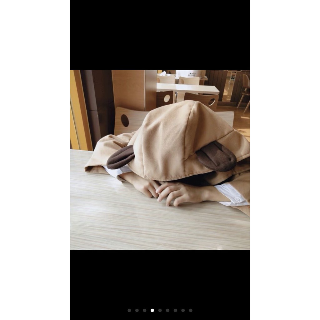 [ áo 2 lớp dày] áo dạ khoác tai gấu siêu kute , áo 2 lớp chất dạ mịn và dày | BigBuy360 - bigbuy360.vn