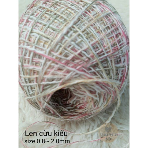 (100gr) Len kiểu, sợi kiểu các loại dùng đan móc