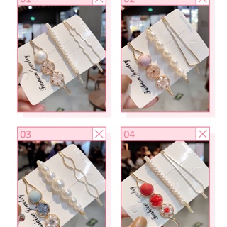 Set kẹp tóc đính hạt sang chảnh