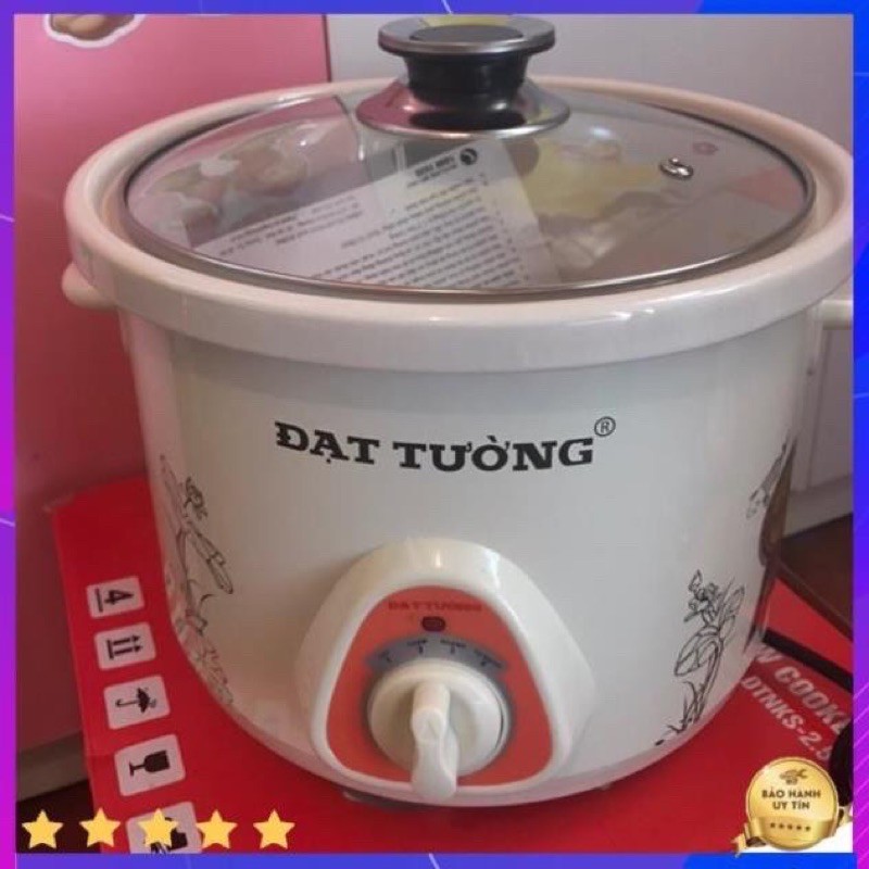 Nồi Kho Cá- Nấu Cháo Chậm Đa Năng Đạt Tường 1,5l-2,5l