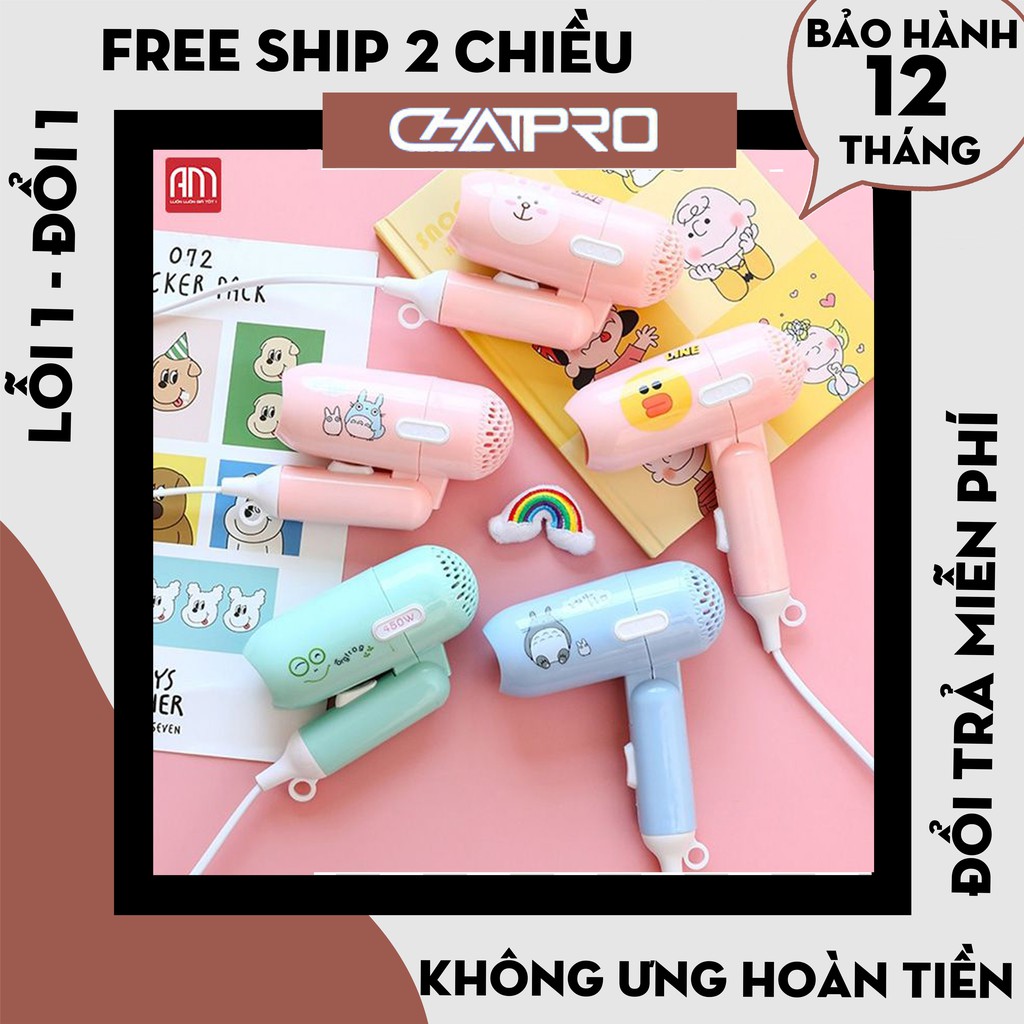 [Hàng Loại 1] Máy Sấy Tóc Mini Du Lịch Có Thể Gấp Gọn - Bảo Hành 12 Tháng