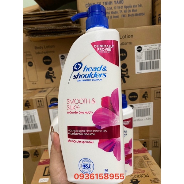 Dầu gội Head and Shoulder suôn mềm óng mươt Thái Lan 850ml