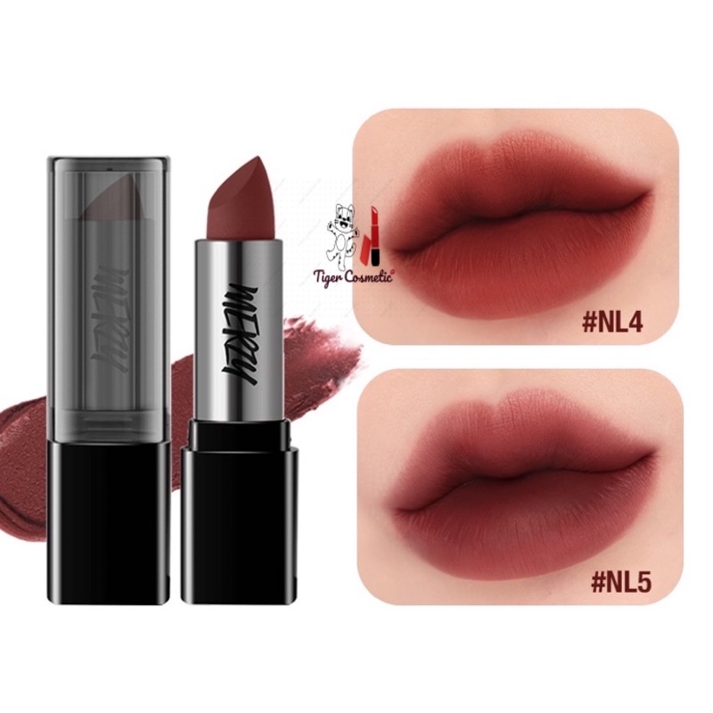 Son Thỏi Lì, Lên Màu Chuẩn, Mịn Mượt Nhẹ Môi Merzy Noir In The Lipstick 3.3g