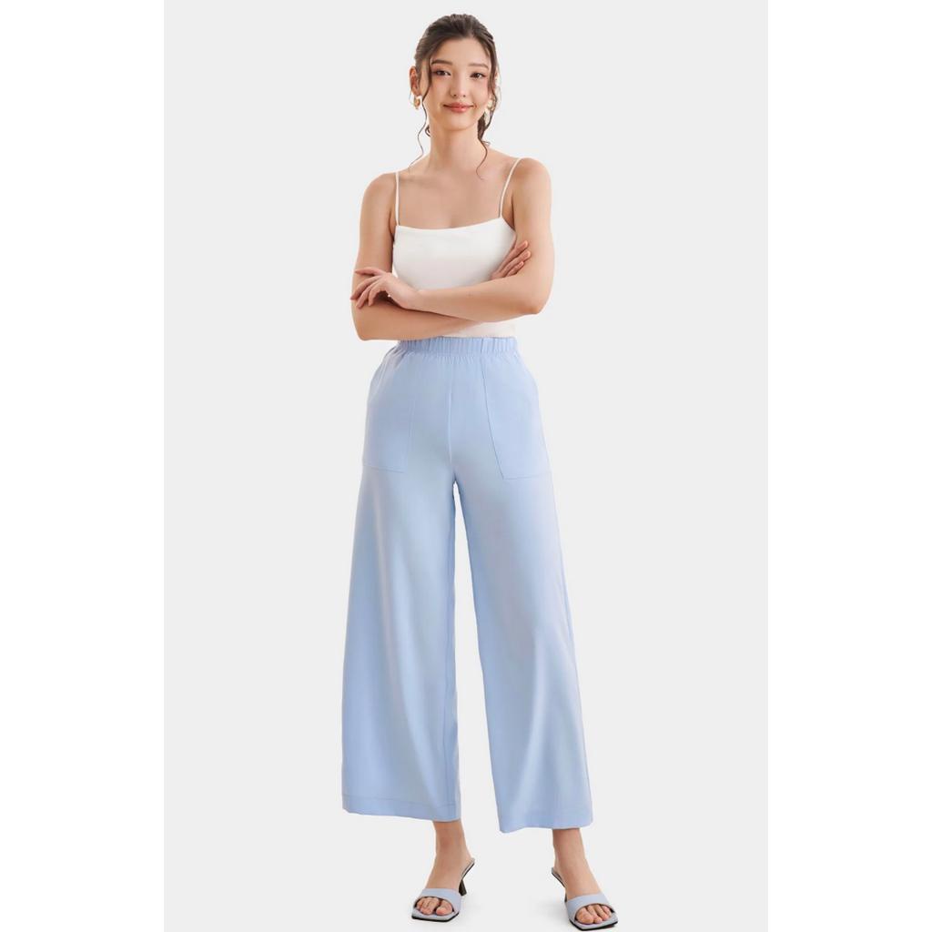 Quần dài ống rộng lưng thun nữ MARC FASHION dáng suông lưng cao hack dáng không nhăn mềm mịn mát CBMH082022