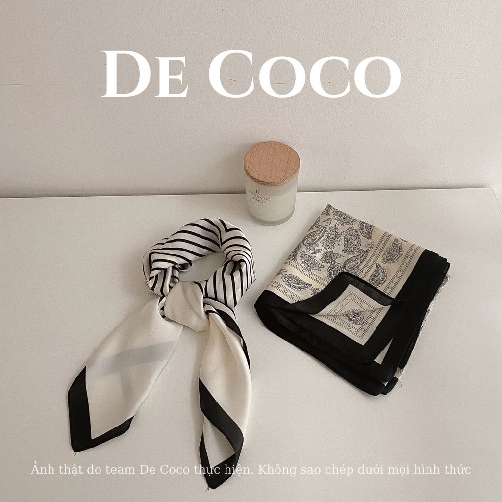 Khăn lụa DECOCO ACC Bandana hoạ tiết