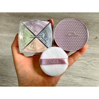 Phấn phủ bột VDL Lumilayer correcting powder thiết kế 4 màu cho các vùng da khác nhau