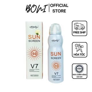[HÀNG AUTH] Xịt chống nắng Sun Screen V7 - nâng tone, không bết dính- lâu trôi - cam kết 100% Hàn Quốc