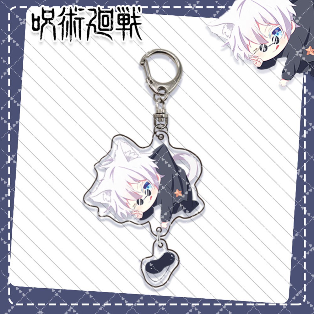 Móc khóa nhựa acrylic hình nhân vật anime Jujutsu Kaisen đáng yêu