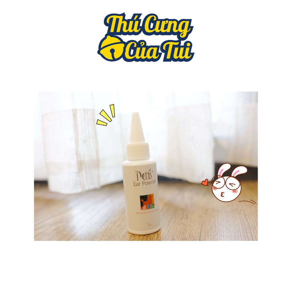 Bột Nhổ Lông Tai Cho Chó Mèo Petis Ear Powder 5g - Thú Cưng Của Tui