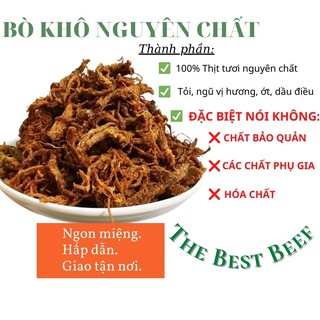 Khô bò sợi nguyên chất ngon miếng xé sợi cay quà biếu tết loại 20gram