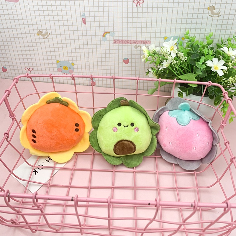 Móc Khóa Hình Trái Cây Nhồi Bông Dễ Thương