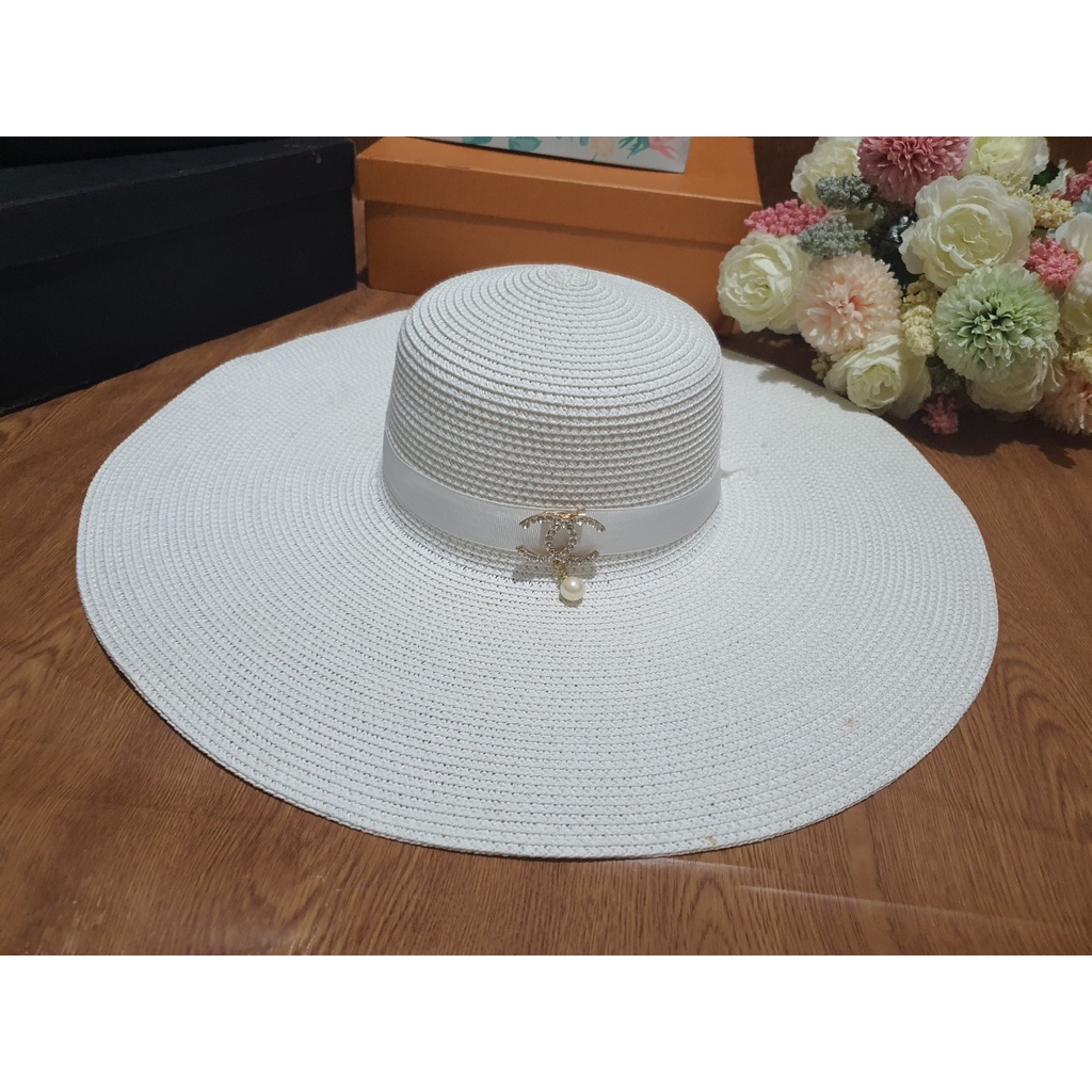 Mũ Cói đi biển Vành Rộng Siêu To đẹp Sang Chảnh