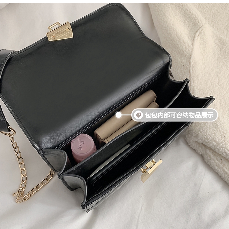 Túi Đeo Vai Hình Vuông Phối Dây Đeo Sợi Xích Phong Cách Hàn Quốc Thời Trang Cho Nữ