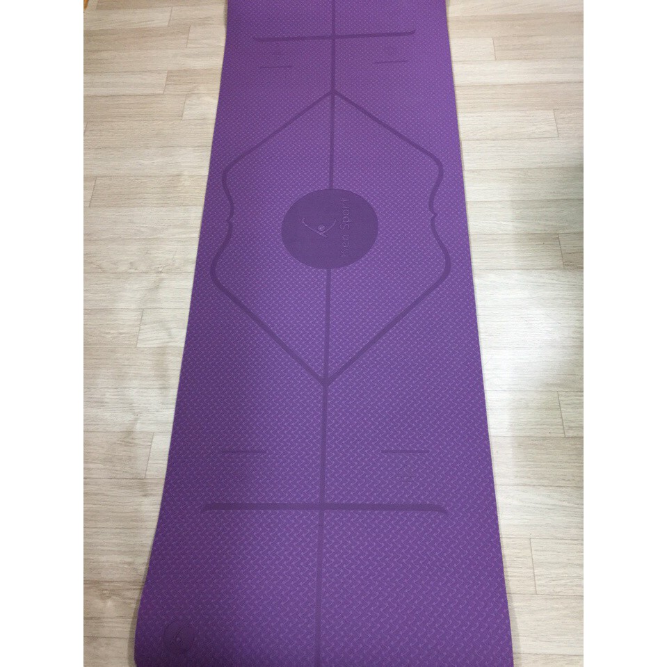 Thảm Tập Yoga TPE 6mm 1 Lớp Có Định Tuyến Chống Trơn, Chống Thấm Nước, Dễ Vệ Sinh