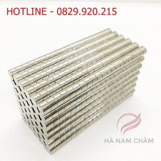nam châm viên phi 8mm dày 5mm mạ nikel