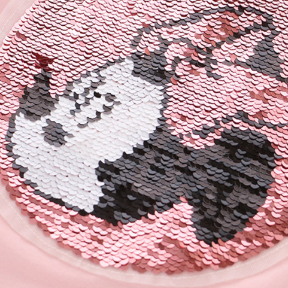 Áo thun Tay Cho Bé Ngắn Mùa Mickey cổ tròn in hình chuột Bé Gái