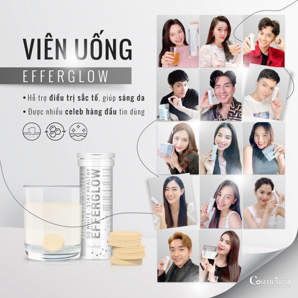 Viên Uống Trắng Da COSMEHEAL Healthy White Efferglow Làm Trắng-Chống Nắng-Tăng Đề Kháng-Hạn Chế Lão Hóa