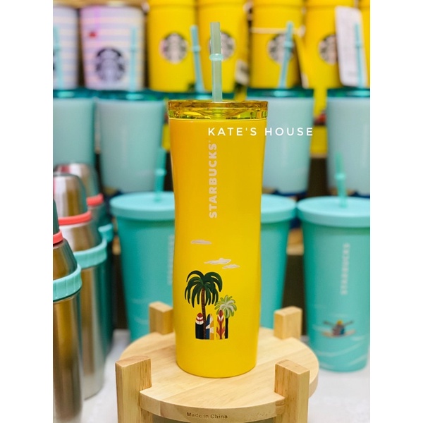 Ly giữ nhiệt coldcup Starbucks dung tích 473ml thiết kế 2 nắp