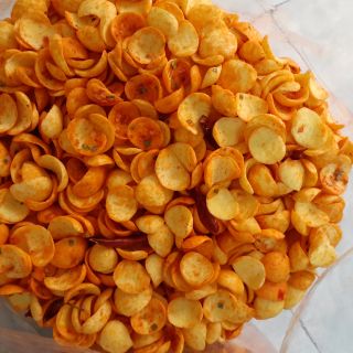 500 gr snack phồng tép nguyên con mẫu mới hình mặt cười