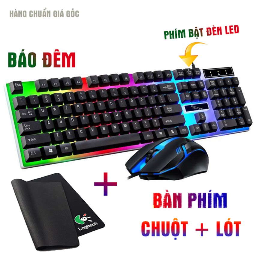 [Tặng chuột + miếng đệm] Bàn phím giả cơ chuyên game cao cấp G21B LED 7 màu - bàn phím cho game thủ