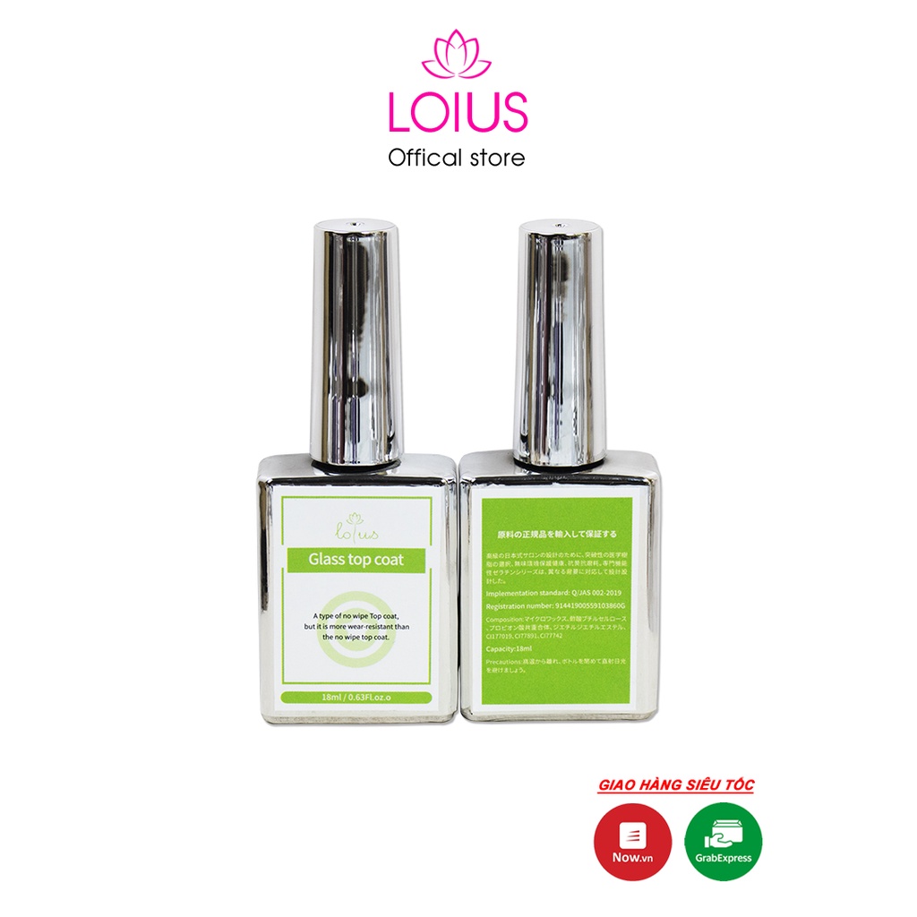 Top cường lực, top bóng Lotus phủ nano cấu trúc pha lê chai 18ml