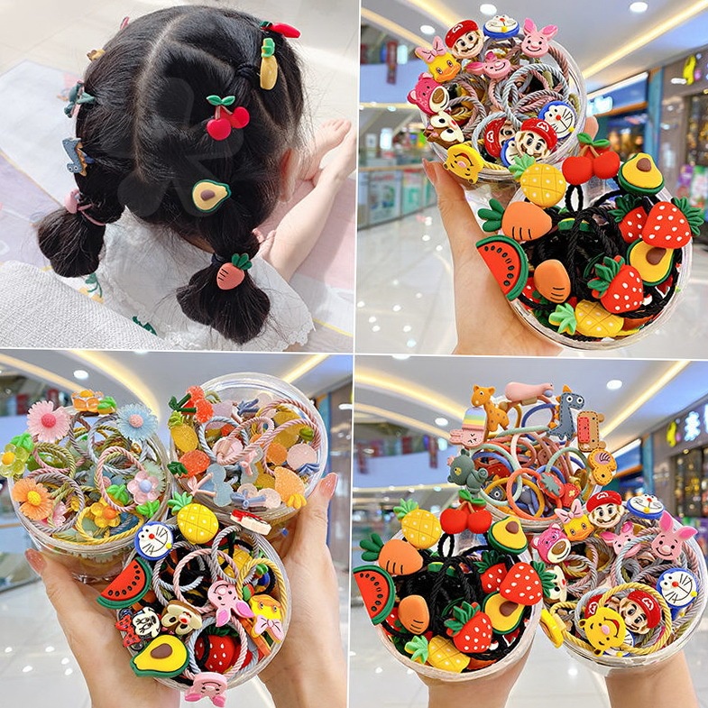 Hộp 30 Dây Buộc Tóc Bé Gái Siu Cute