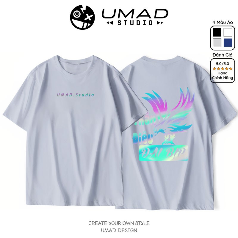 Áo thun UMAD unisex trending Thần Điêu Đại Bịp phản quang 7 màu nam nữ tay ngắn có big size (40kg-110kg)