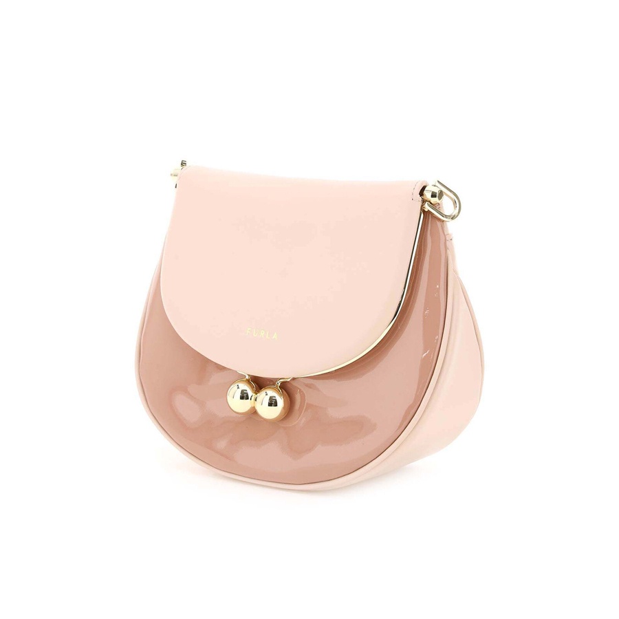 Túi Nữ FURLA Portagioia Mini Crossbody Vitello Sorrento Nuvolato Vernice Nastro Logato
