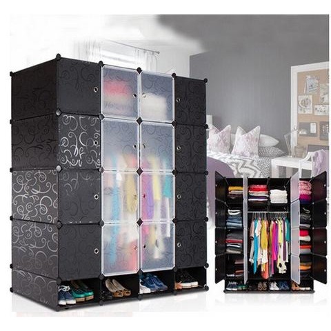 Tủ nhựa ghép 16 ô 4 ô giày