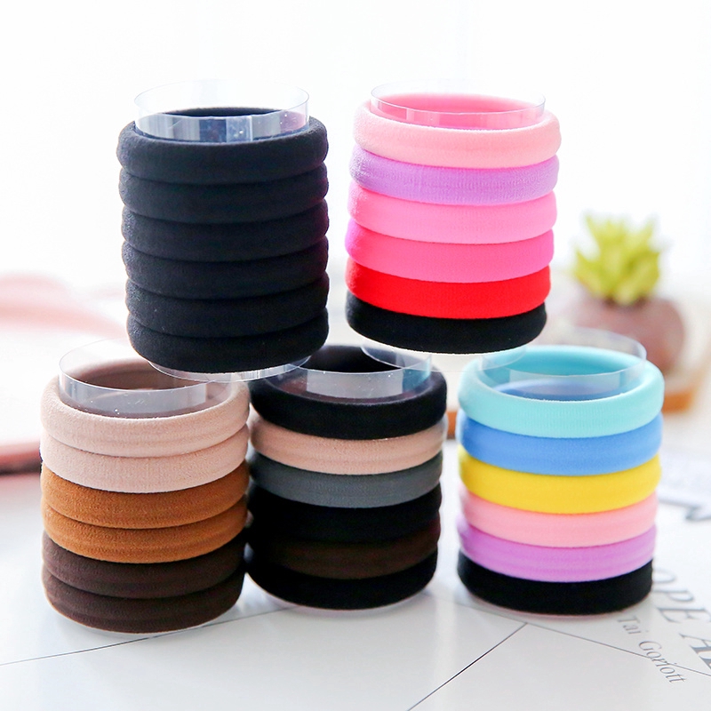 We Flower 10PCs Colorful Hair Tie Rope Scrunchie Korean High Elastic Rubber Band Girls Ponytail Holder