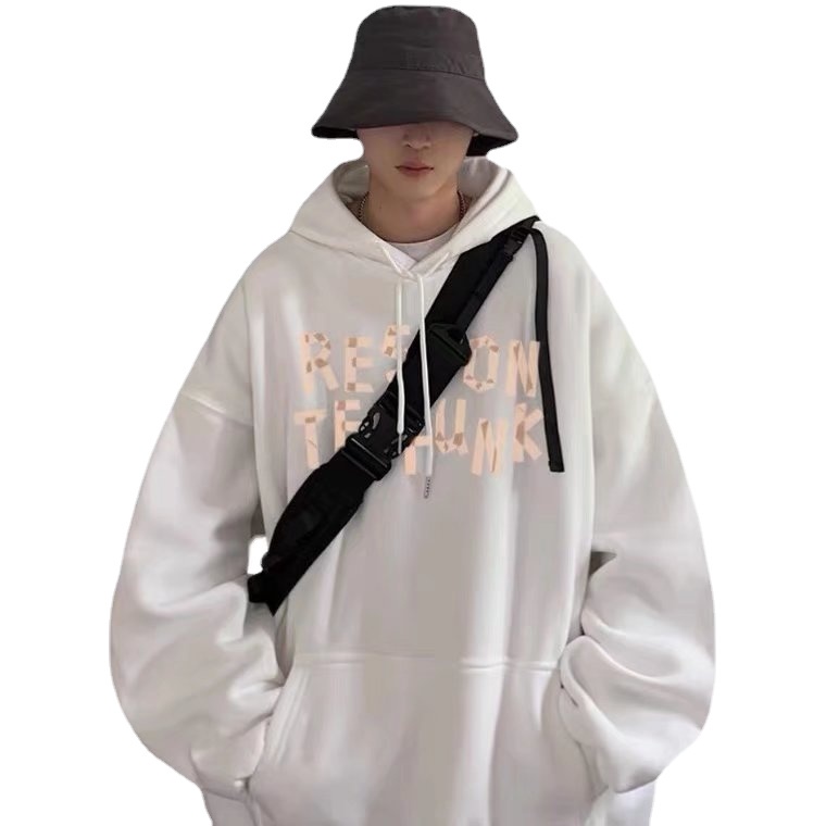 Áo hoodie Thể Thao Dáng Rộng In Chữ Phong Cách Hip Hop Đường Phố Hàn Quốc Thời Trang Mùa Đông Cho Nam [M-5XL]