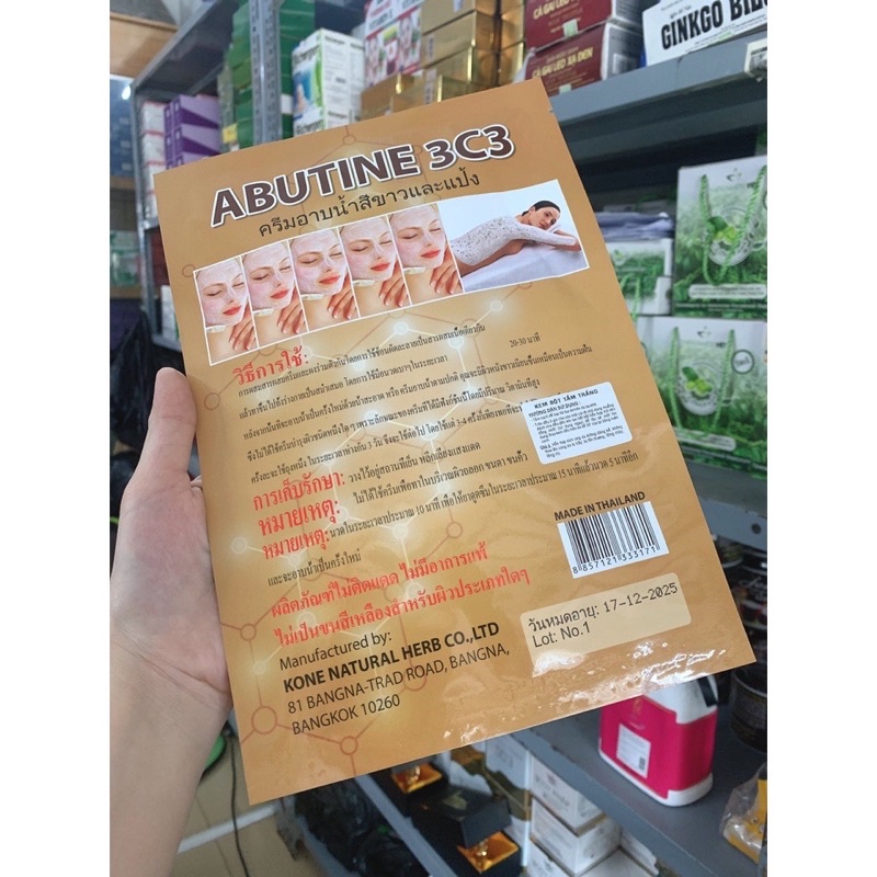 Gói tắm trắng Abutine 3c3