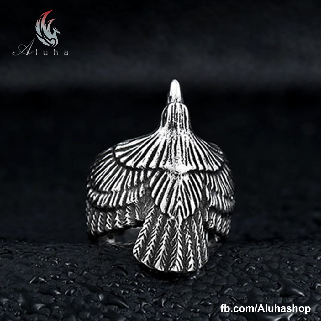 Nhẫn Titan không rỉ Đại bàng Goro's Eagle Indian Ring - R031 - Aluha