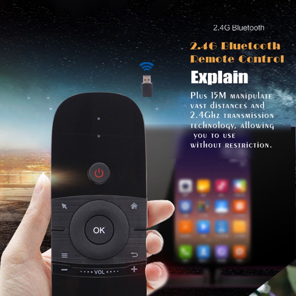 Bàn Phím Tích Hợp Chuột Bay Mini Không Dây Cho Android Tv Box Máy Tính