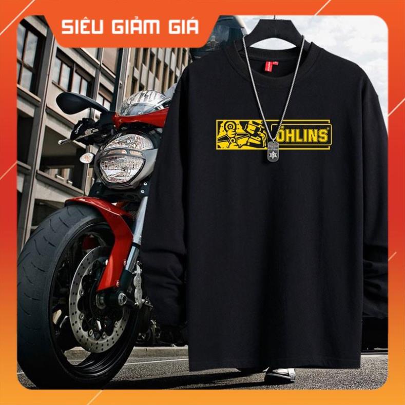 Áo thun tay dài UMAD unisex racing biker Ohlins v.2 nam nữ cotton 95%