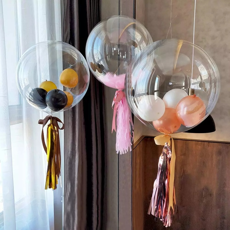 BOBO Bong Bóng Trong Suốt 12 / 20 / 24 / 36 Inch Trang Trí Tiệc